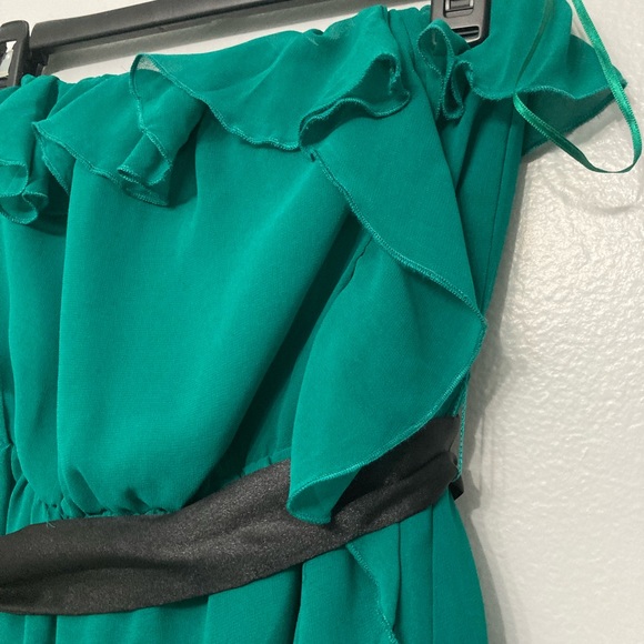 H&M Ruffle Tie Waist Mini Dress Off Shoulder Sz 10 NWT - Picture 6 of 12